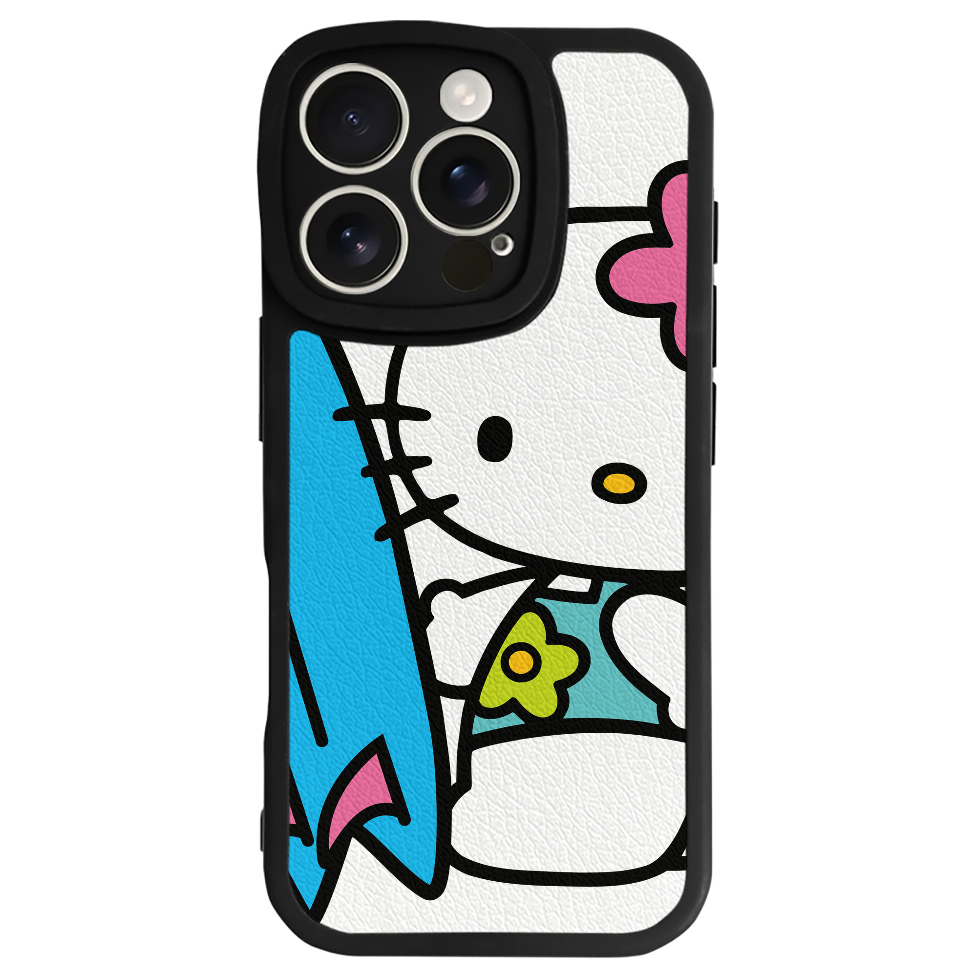 （画像用） Hello Kitty ハローキティ 【iPhone 16シリーズ対応】シリコンスマホケース（レザー調） 材質：シリコン
